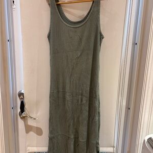 GAP Maternity Sage Green Ribbed Midi Dress